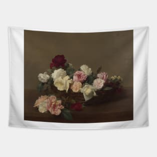 Ignace-Henri-Theodore Fantin-Latour - A Basket Of Roses Tapestry