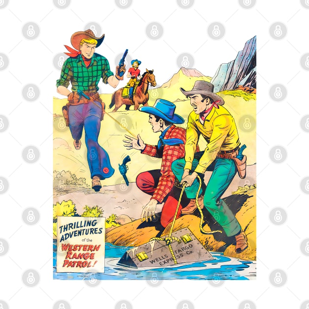 The River Money Western Robbery Cowboy Retro Broncho Bill Comic by REVISTANGO