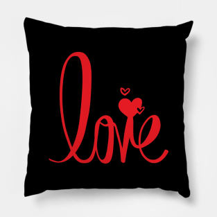 Love Typography Pillow