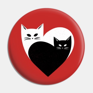 Kitty Love Heart Pin