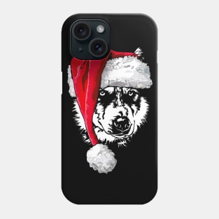 Funny Siberian Husky Santa Christmas dog mom gift Phone Case