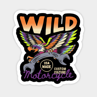 Eagle wild motorcycle Magnet