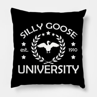 silly goose university funny Pillow