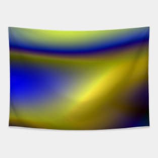 Yellow blue abstract texture art design Tapestry