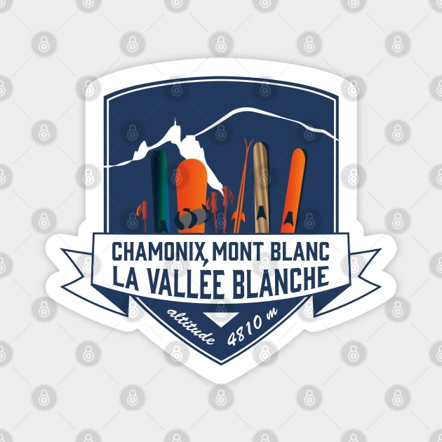 Chamonix Vallée Blanche Magnet by leewarddesign