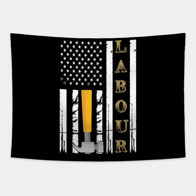 Labour Day 2021 American Flag Tapestry by luxembourgertreatable