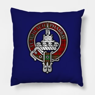 Clan Morrison Crest & Tartan Pillow