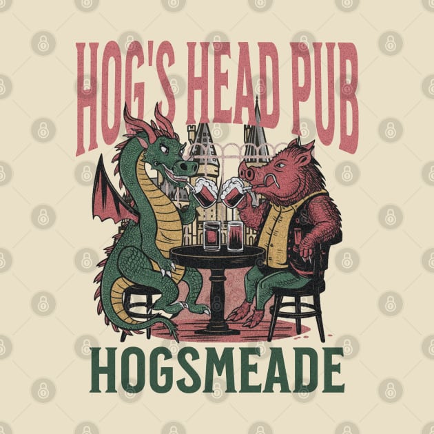 Stop by at Hogsmeade and get a drink dragon and Boar Pub by Joaddo