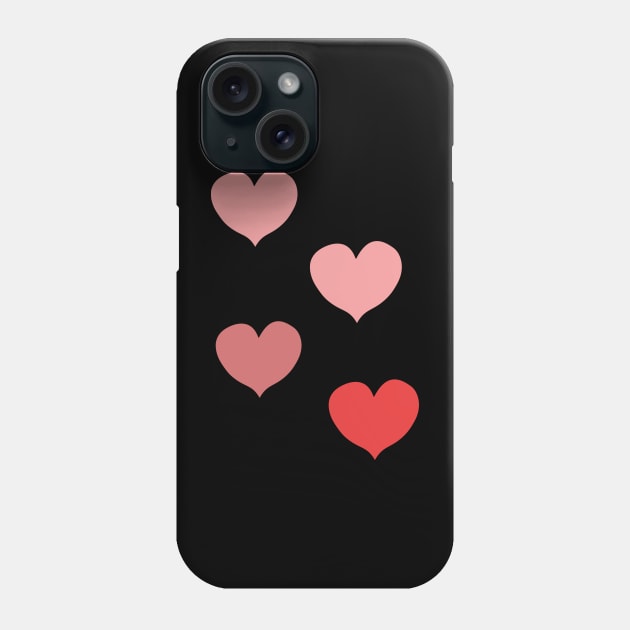 Red Lovely Hearts Phone Case by DiegoCarvalho