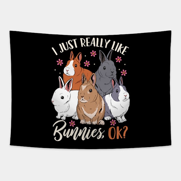 Bunnies Bunny Lover Rabbit Pet Tapestry by CreativeGiftShop