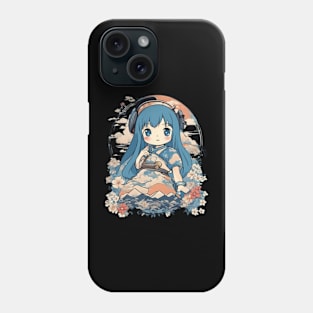 bluey anime girl japanese style Phone Case