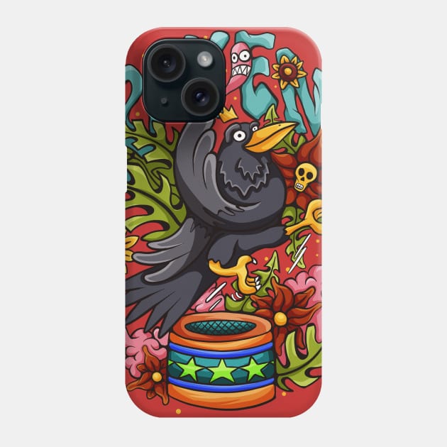 Karate Raven Phone Case by Koyung500