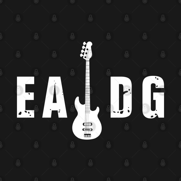 Electric Bass Guitar EADG Guitar Player Music Lover by ArtedPool