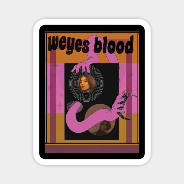 Weyes Blood Unofficial Merch Tarot Card Magnet by novisade