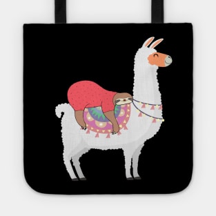 Sloth Riding Llama T-shirt - Lazy Sleeping Sloth Lover Gift Tote