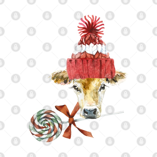 Christmas Cow by Peach Lily Rainbow