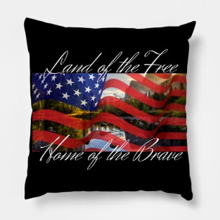 Land of the Free Home of the Brave Pillow