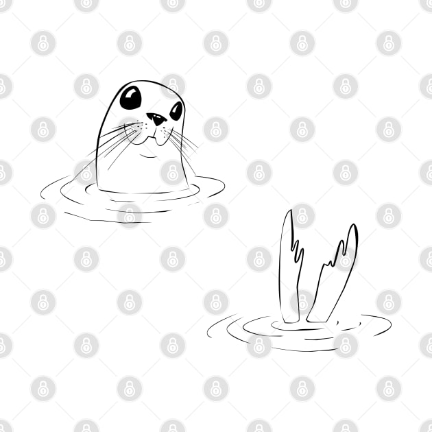 cute seal by gh30rgh3