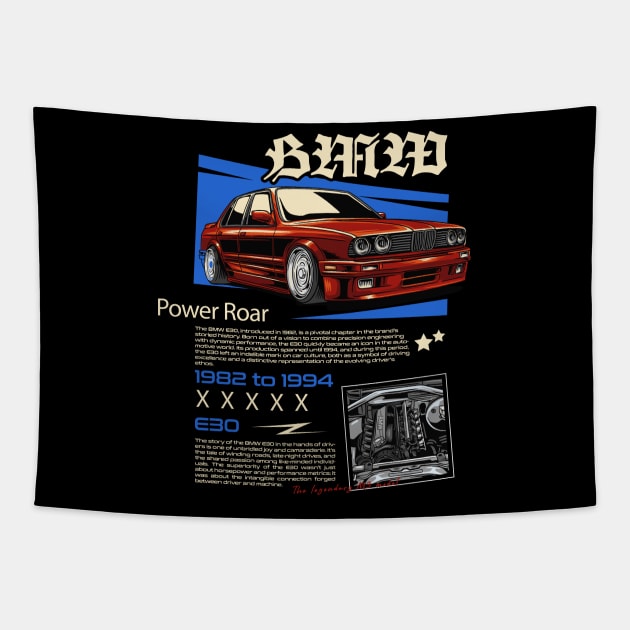 E30 Artistic Tribute Tapestry by Harrisaputra