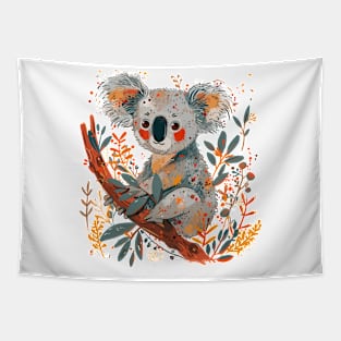 Adorable Koala on Tree Tapestry