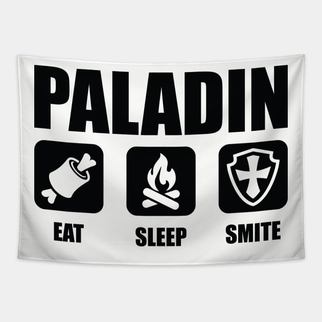 PALADIN Eat Sleep Smite Tapestry by OfficialTeeDreams
