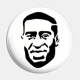 George Floyd portrait Black Lives Matter stencil art graffiti Pin