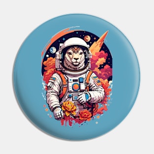 Astro Llama Exploring the Universe Pin