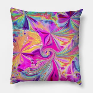 60's Trippy Psychedelic Abstract Art Pillow