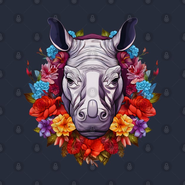 Honorable Javan Rhino and Floral Aesthetic by Davies Creative Works