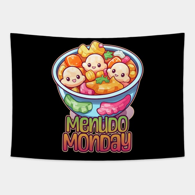 Menudo Monday Foodie Design Tapestry by DanielLiamGill