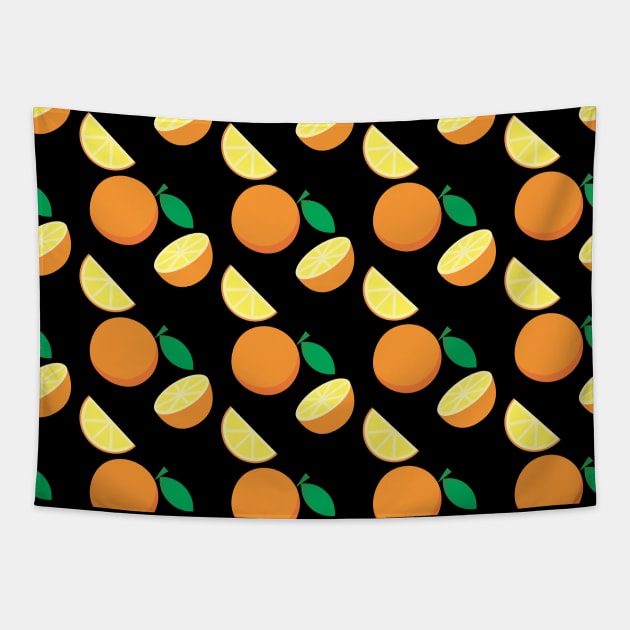 Orange Pattern Tapestry by maro_00