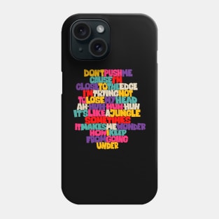 Unleash the Message: Grandmaster Flash Tribute Design with Wildstyle Block Letters Phone Case