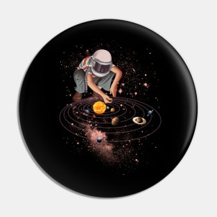 Marble Planet Pin