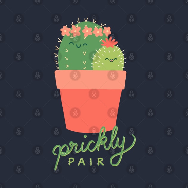 Prickly Pair Cactus Couple by Abbilaura