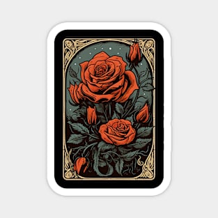 Rose Tarot Card Reader Astrology Occult Magnet