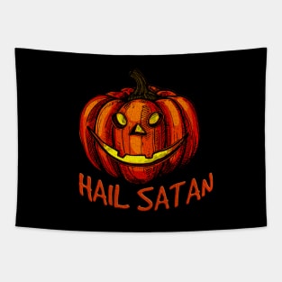 Happy Halloween Hail Satan | Halloween | Satanic Holiday Tapestry