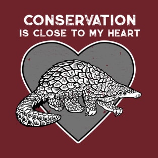 Pangolin Conservation Heart T-Shirt