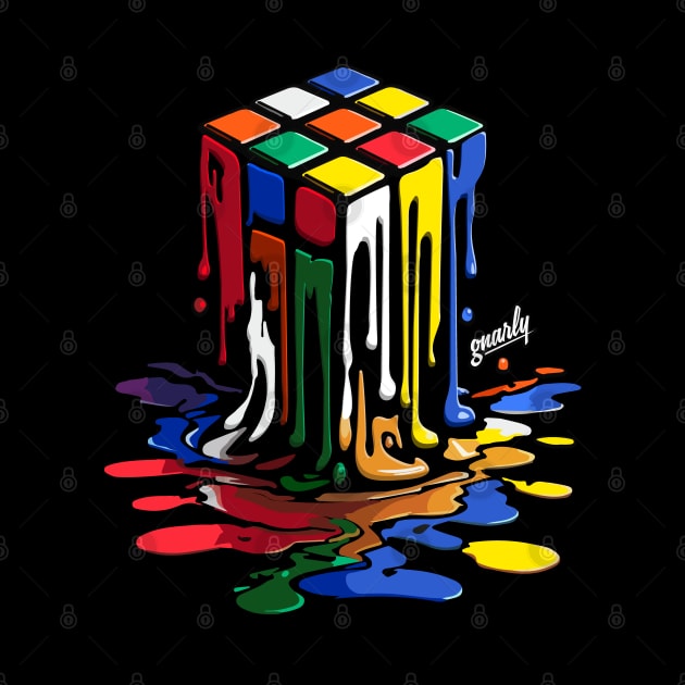 Melting Rubik's Cube by gnarly by ChattanoogaTshirt