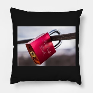 Red love lock Pillow