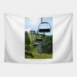 Ski Lift on Monte Zoncolan in Summer Tapestry