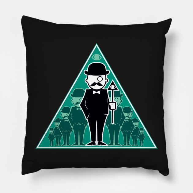 Hipster Secret Society Pillow by Malchev