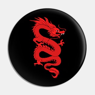 Red chinese dragon Pin