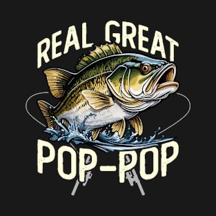 Bass Fishing Reel Great Pop - Pop Largemouth Bass T-Shirt