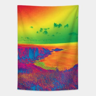 Psychedelic Coastline 2 Tapestry