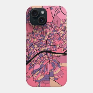 Frankfurt Map Pattern in Purple & Pink Phone Case