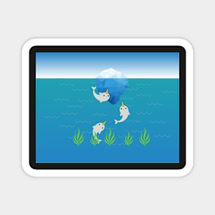 Swimming Narwhal Magnet