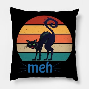 Cat Vintage Retro, meh Pillow