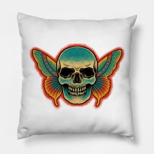 Butterfly skull Pillow