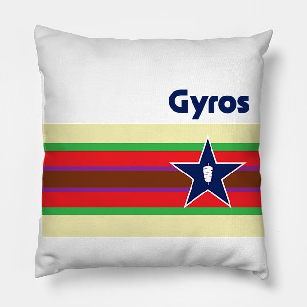 Houston Astros baseball style Kebobs. Gyros Pillow by ölümprints