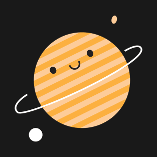 Happy Planet Saturn in Space T-Shirt